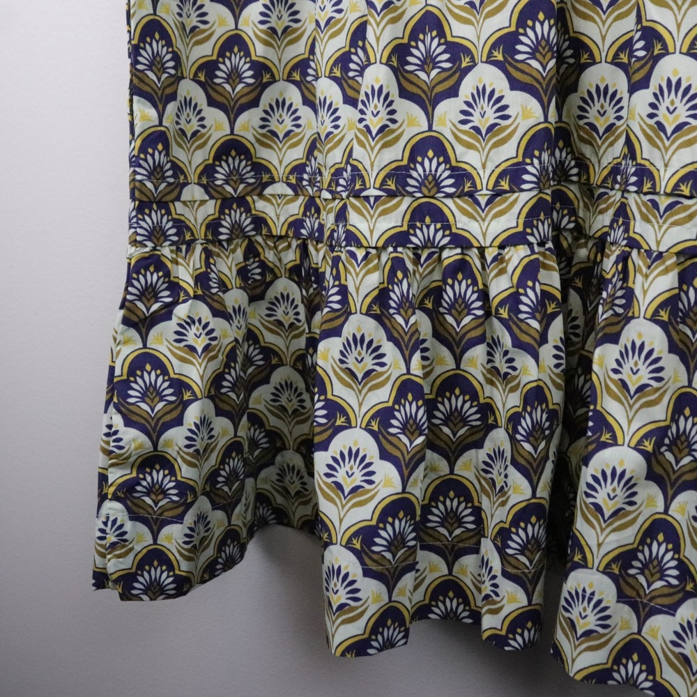 NWT‎ Anthropologie Somerset Mini Dress Blue Khaki Print Large - Picture 4 of 9